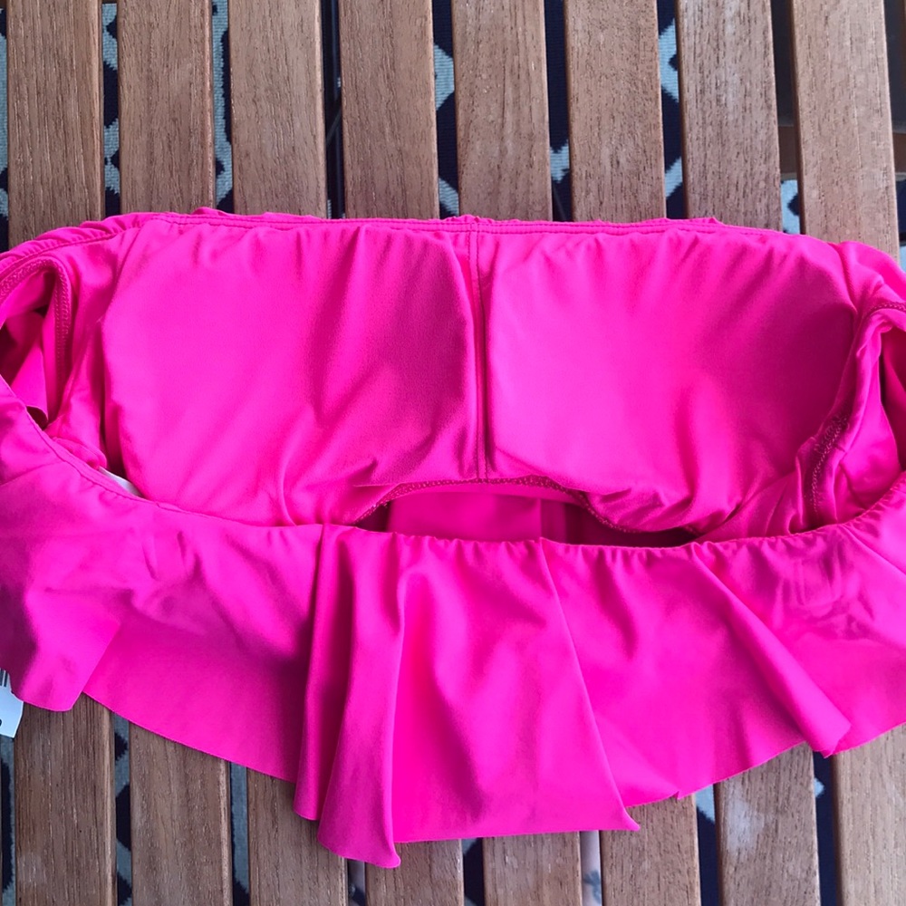 NWT Trina Turk Pink Bandeau Swim Top - Picture 5 of 7